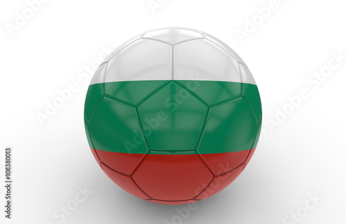 Soccer ball with Bulgaria flag  3d rendering