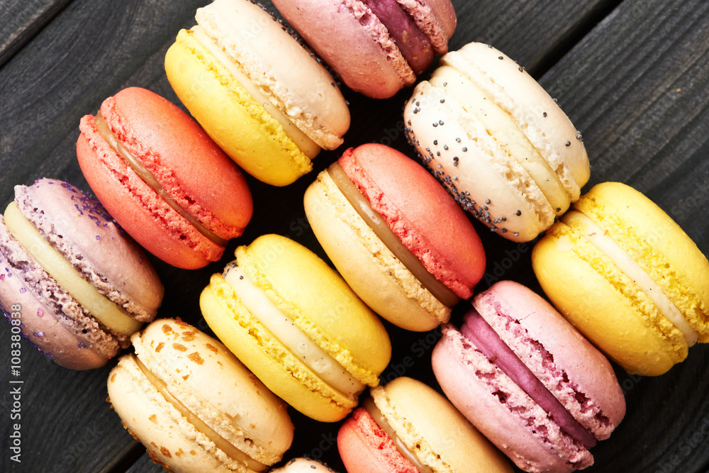 French delicious dessert macaroons French delicious dessert macaroons