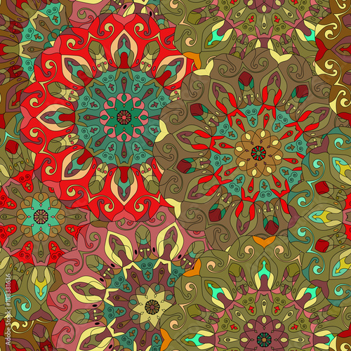 Seamless pattern. Vintage decorative elements.