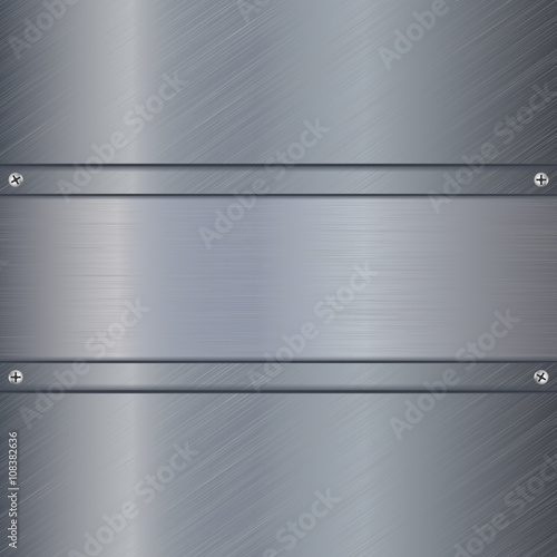 Metal background with steel plate. Scratched