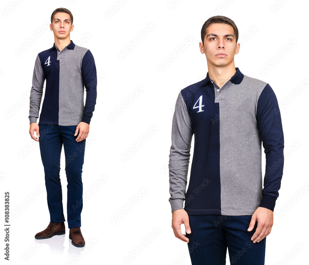 Young man in fashion concept isolated on white Young man in fashion concept isolated on white