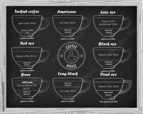 coffee scheme  turkish, americano, lazy, black, dead, breve, red