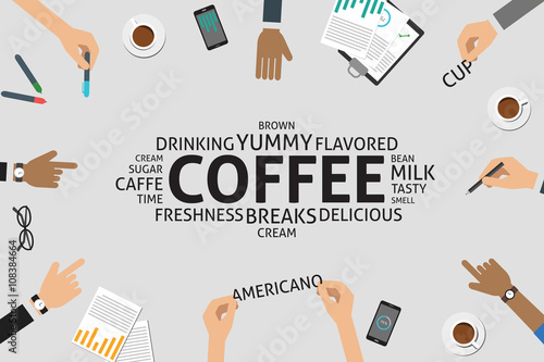 vector coffee concept,template