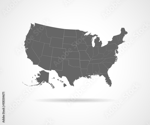 USA states - vector illustration.