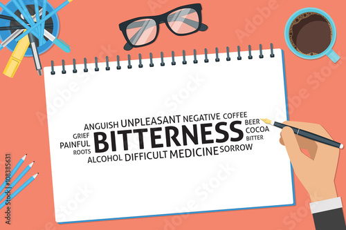 vector bitterness concept,template