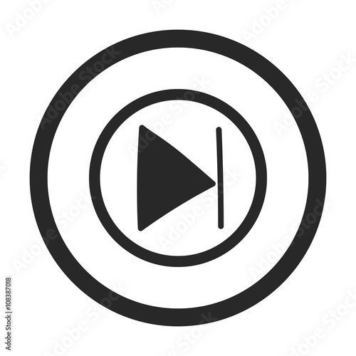 Play forward button sign simple icon on background