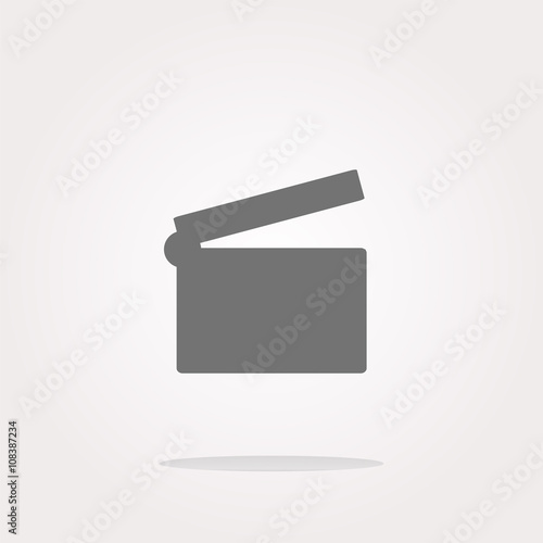 vector cinema glossy icon button on white background. Web Icon Art. Graphic Icon Drawing