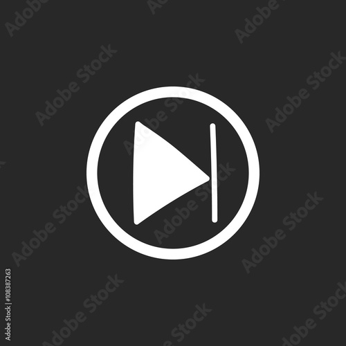 Play forward button sign simple icon on background