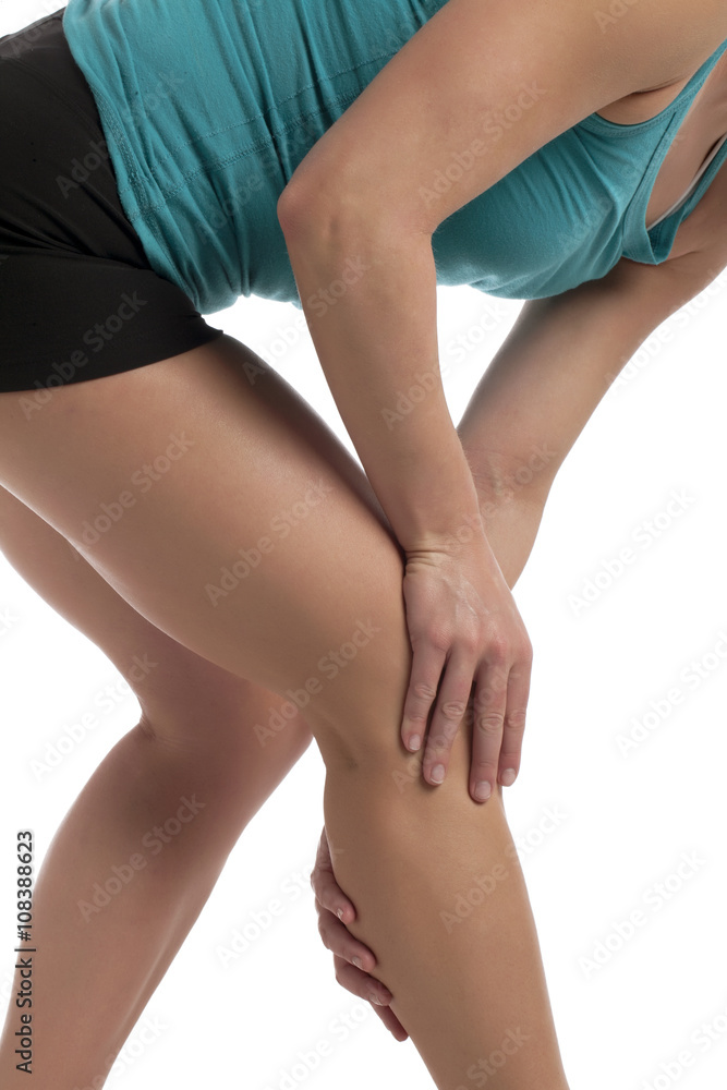 woman having calf pain