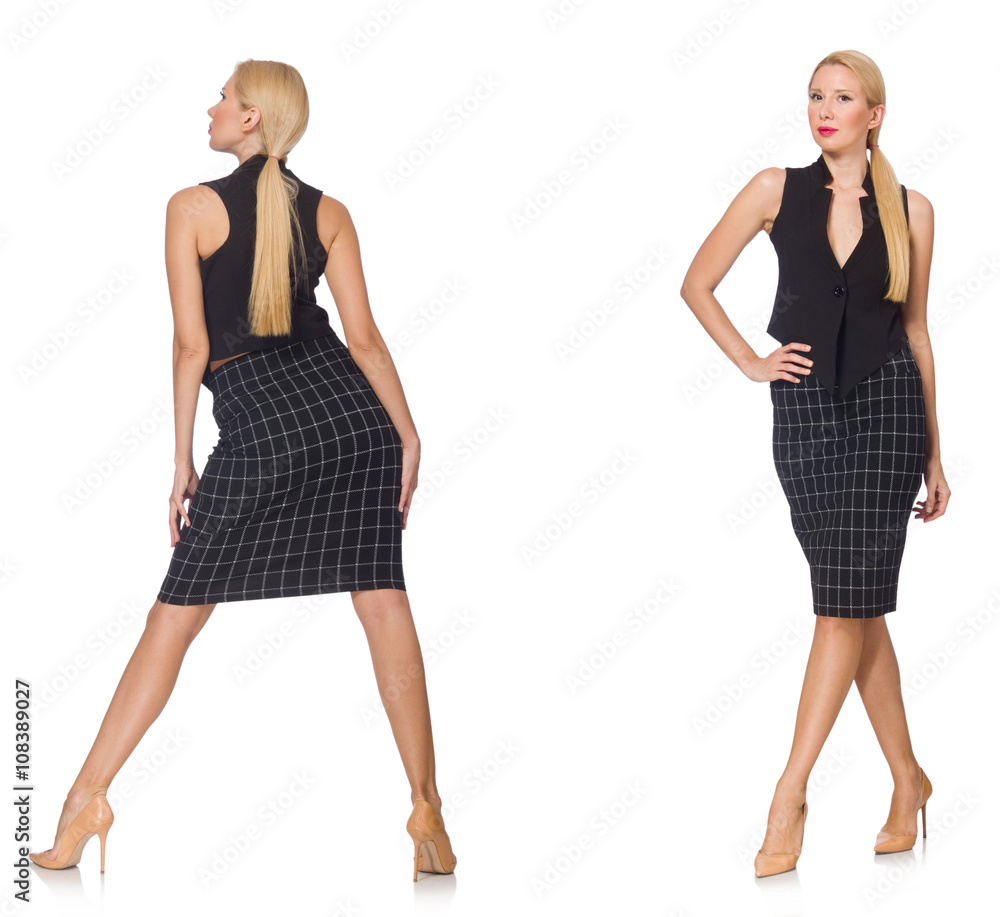 Composite photo of woman in various poses Composite photo of woman in various poses