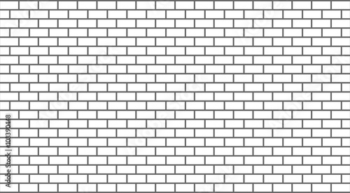 Vector white brick wall photo
