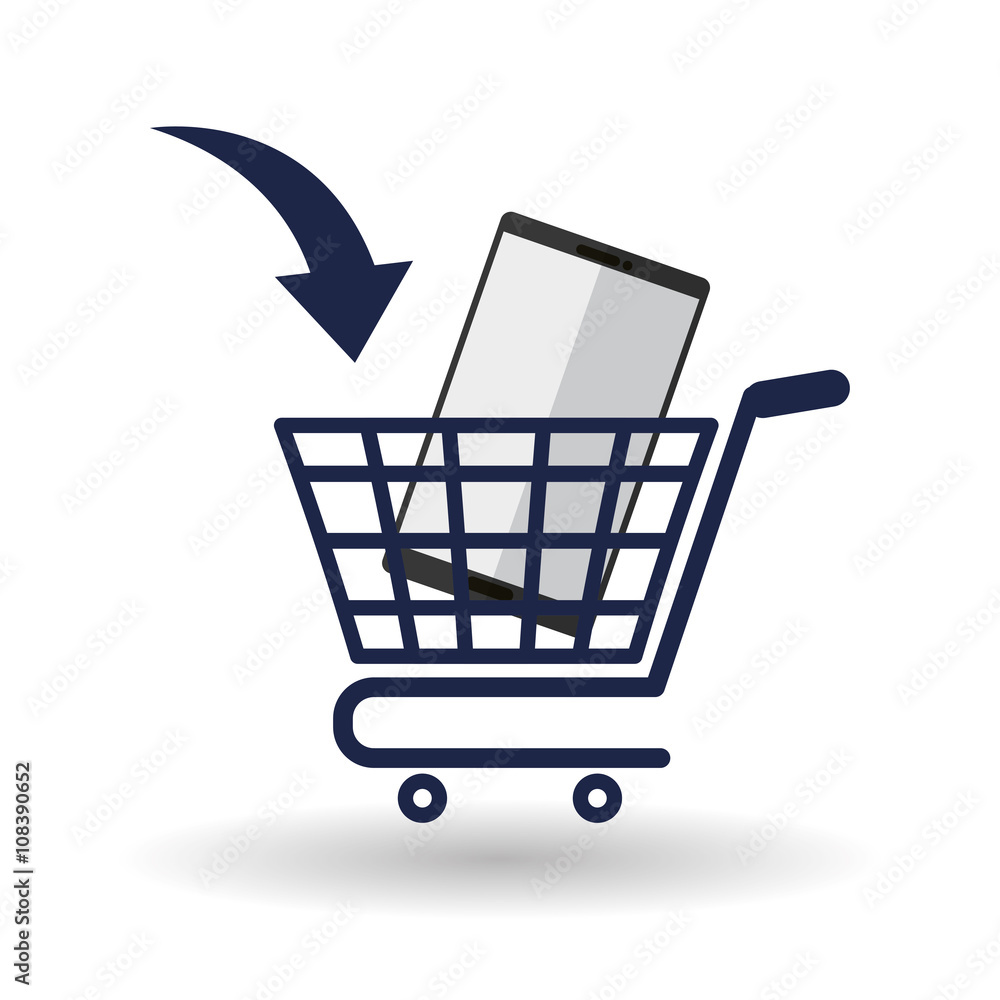 shopping cart icon over white background shopping cart icon over white background