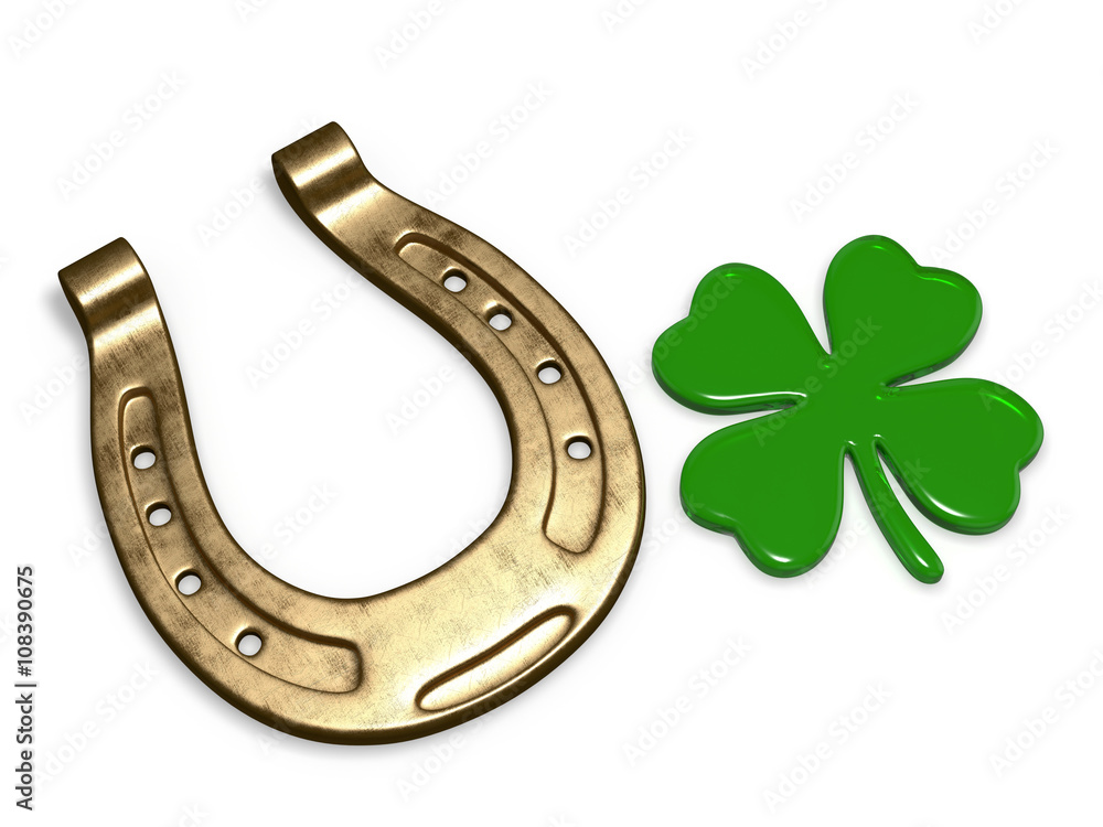 horseshoe with shamrock horseshoe with shamrock