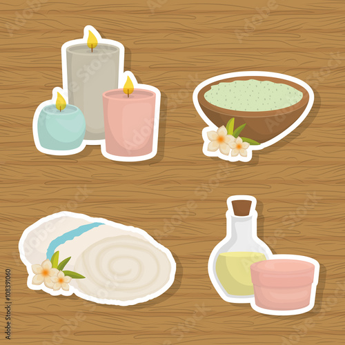 Illustration of spa center, vector design