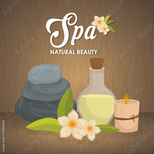 Illustration of spa center, vector design