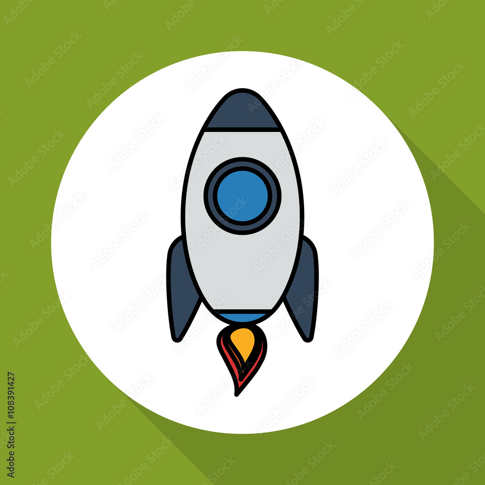 Graphic design of rocket , vector illustration Graphic design of rocket , vector illustration
