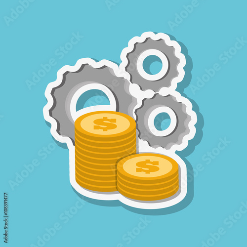 Graphic design of money , vector illustration