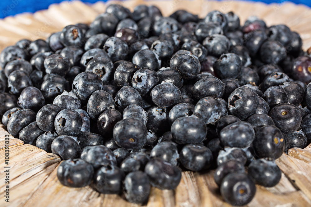 fresh picked blueberries