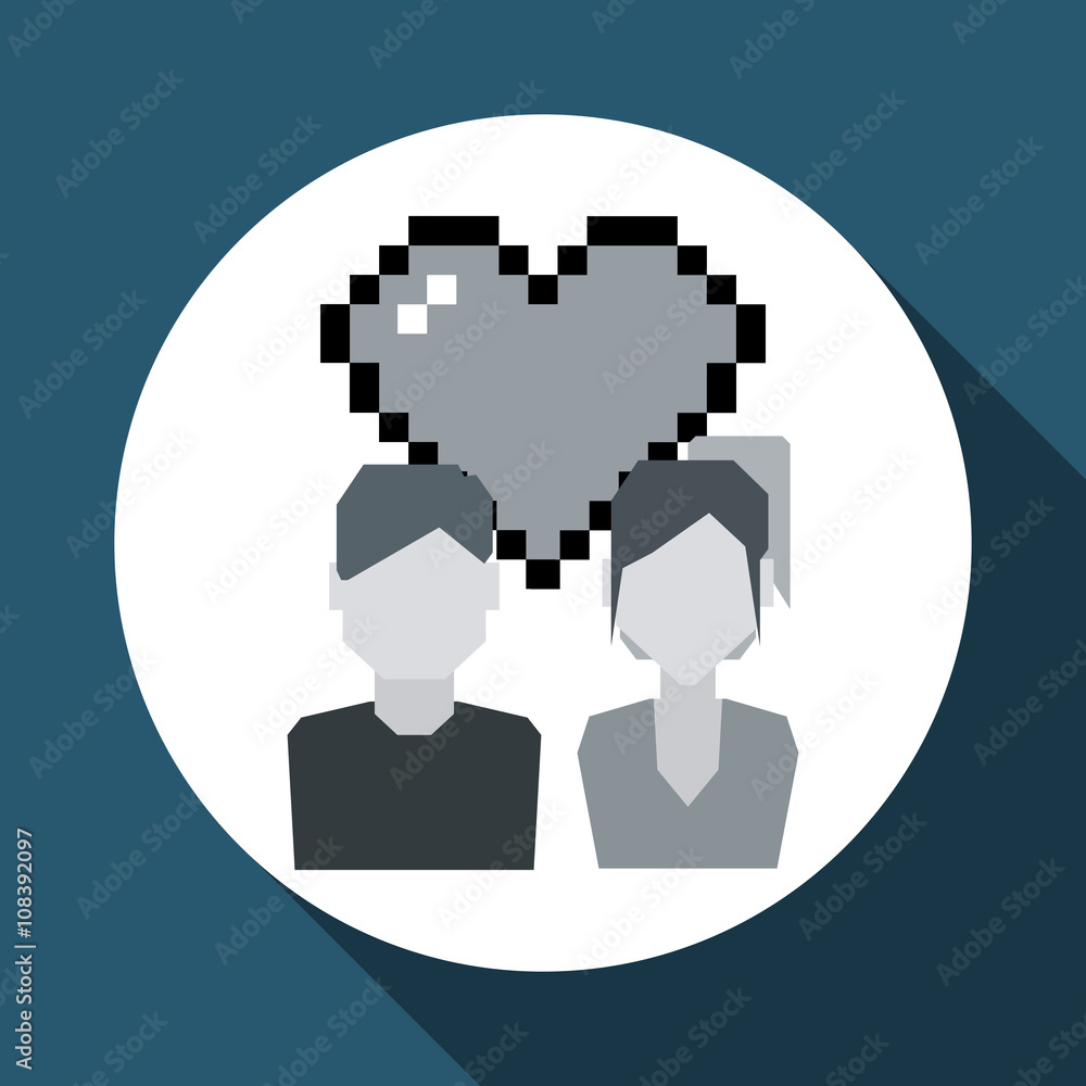 Graphic design of heart , vector illustration Graphic design of heart , vector illustration