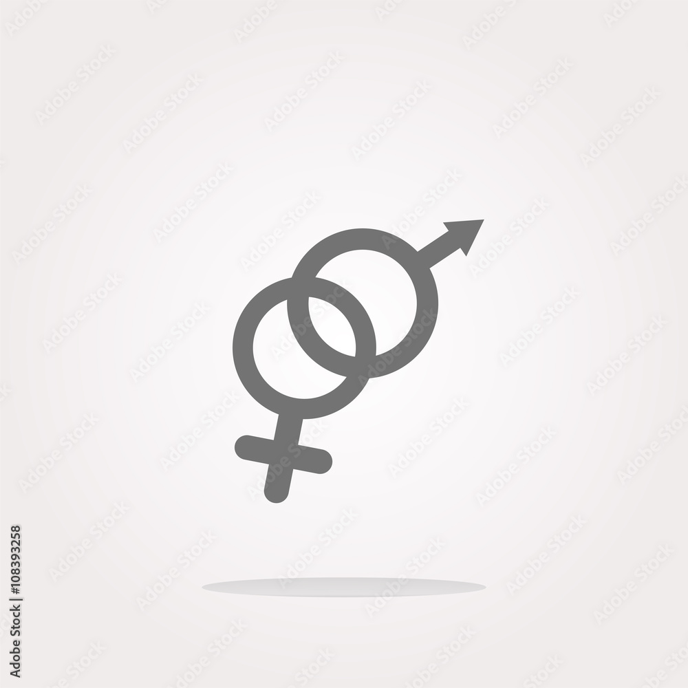 vector icon web button with male female symbol vector icon web button with male female symbol