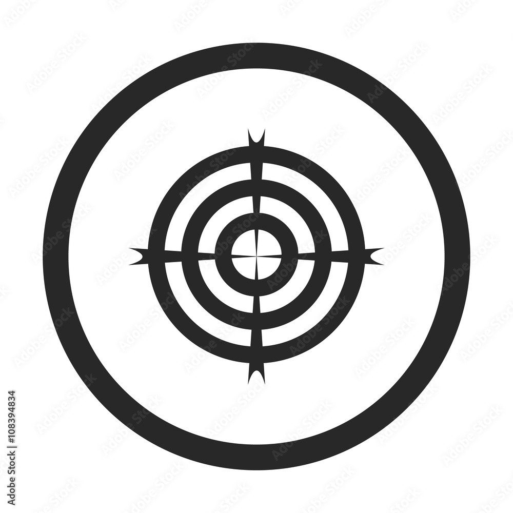 Target aim sign simple icon on background Target aim sign simple icon on background