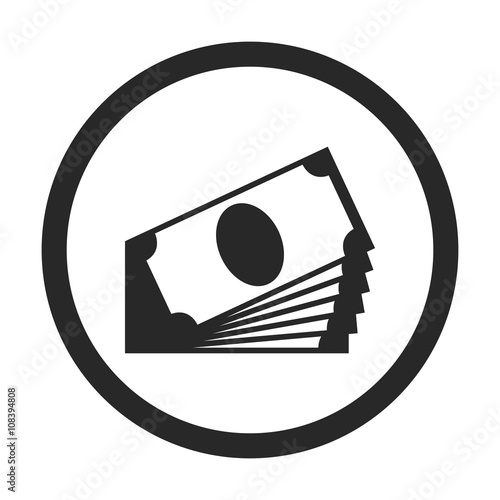 Money cash  sign simple icon on background