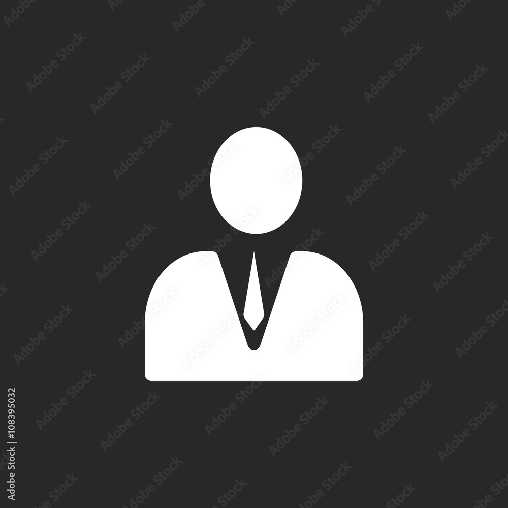 Businessman speaker sign simple icon on background Businessman speaker sign simple icon on background