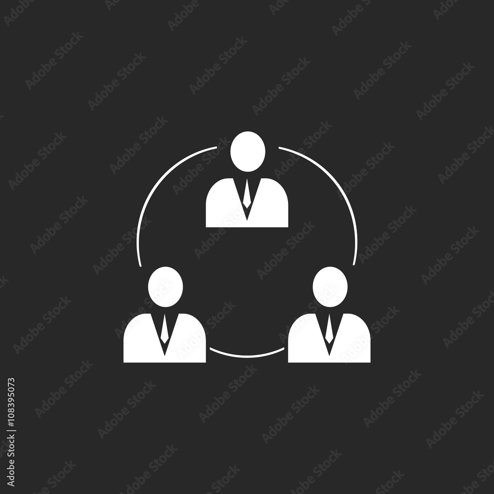 Business office team  sign simple icon on background