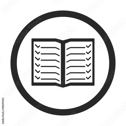 List paper  sign simple icon on background