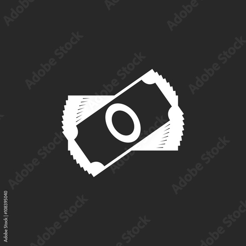 Money cash  sign simple icon on background