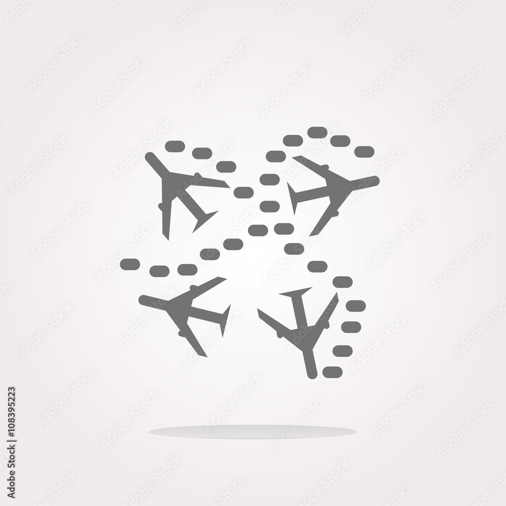 vector Plane set on icon glossy button isolated on white vector Plane set on icon glossy button isolated on white
