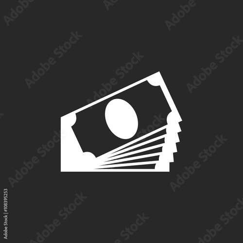 Money cash  sign simple icon on background