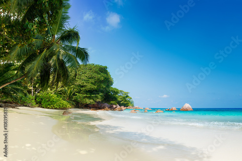 Fototapeta Naklejka Na Ścianę i Meble -  tropical anse lazio beach on praslin island seychelles