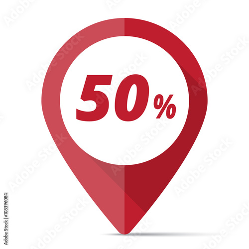 Free Download Red Sale 50% map pin pointer concept - GFXLoad