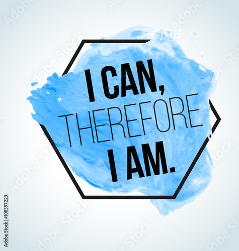 Modern inspirational quote on watercolor background