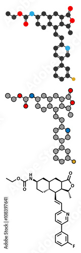 Vorapaxar acute coronary syndrome chest pain drug molecule.
