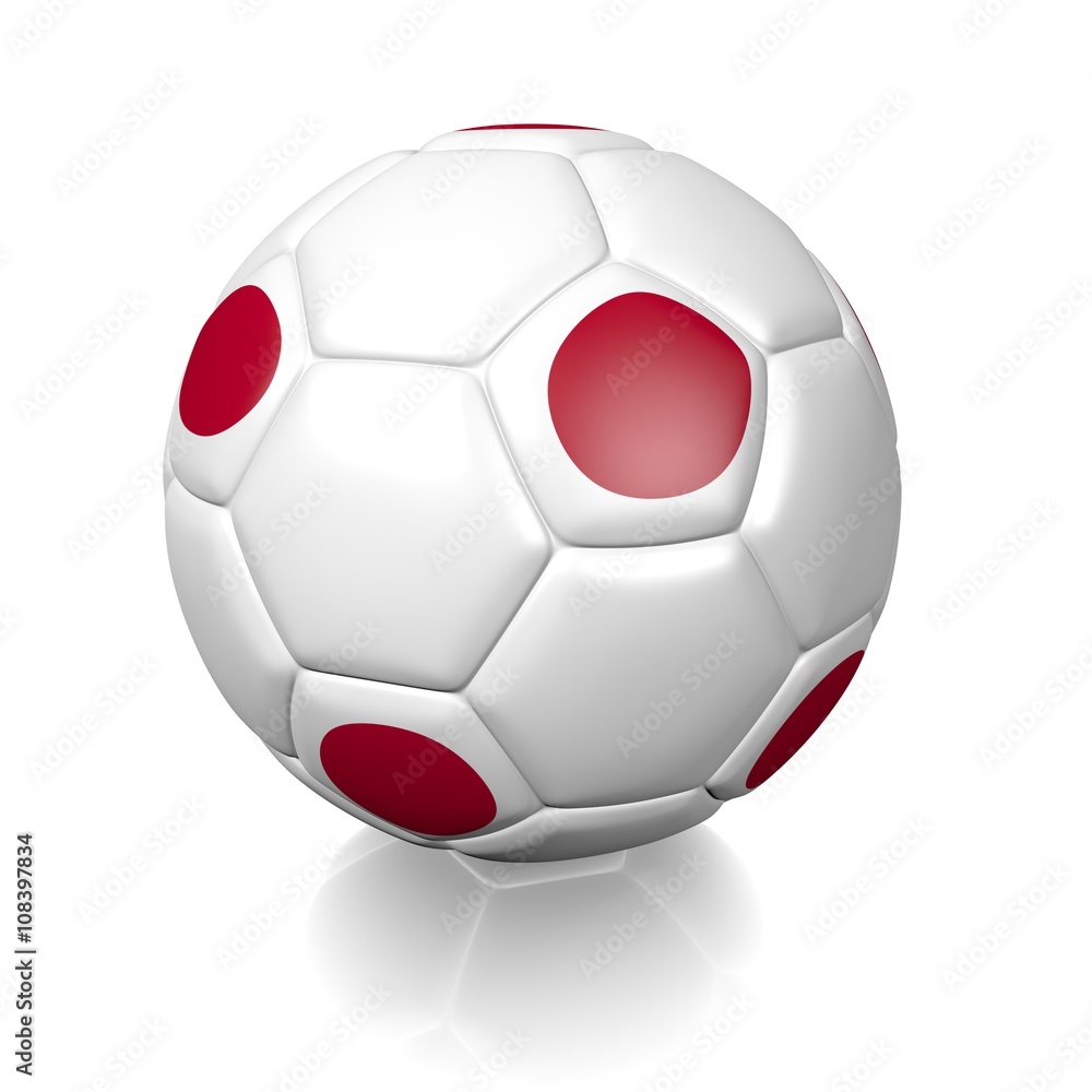 Football soccer ball with a national flag texture Football soccer ball with a national flag texture