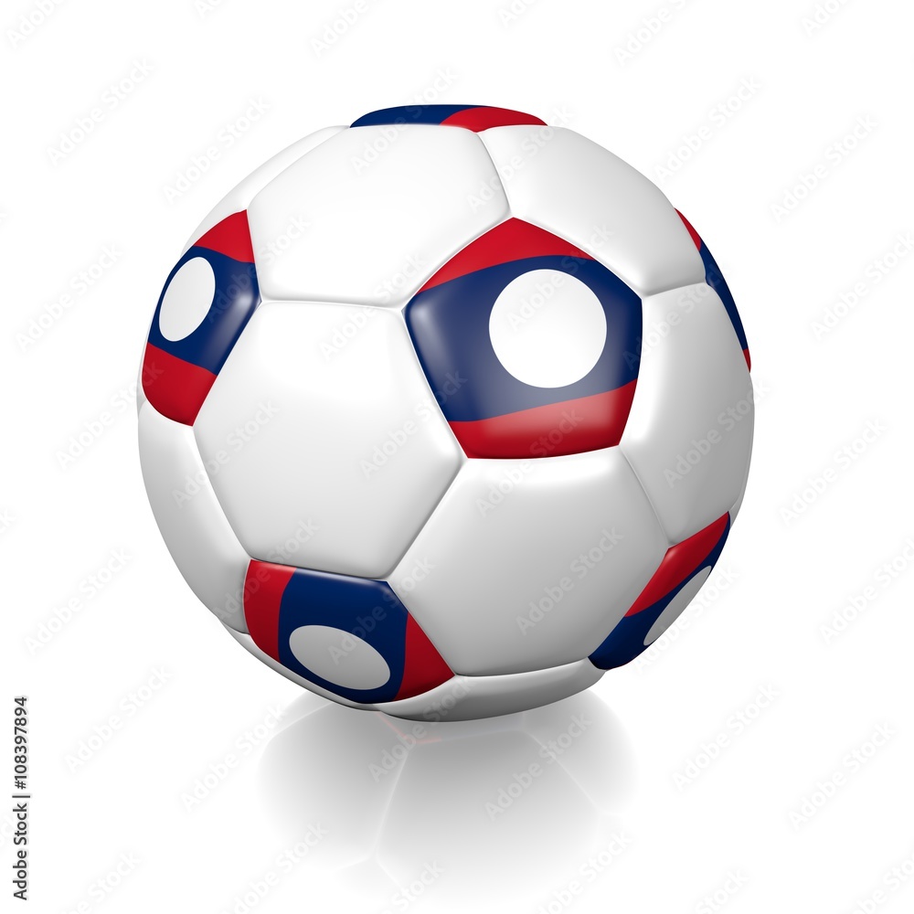 Football soccer ball with a national flag texture Football soccer ball with a national flag texture