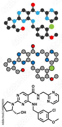 Avanafil erectile dysfunction drug molecule. PDE5 inhibitor.