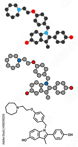 Bazedoxifene postmenopausal osteoporosis prevention drug molecule