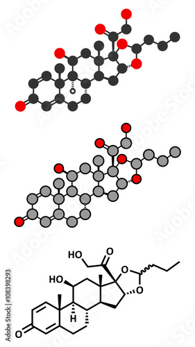 Budesonide corticosteroid drug. Used in treatment of COPD, asthma, etc