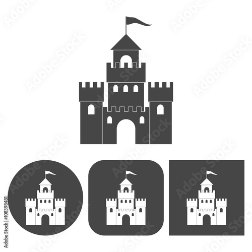 Castle Icon - vector icons set