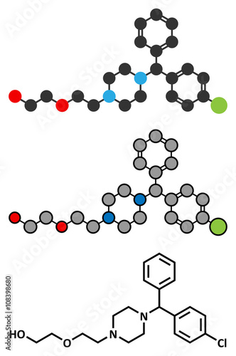 Hydroxyzine antihistamine drug. 