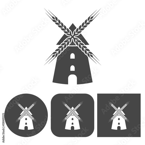 Windmill icon - vector icons set