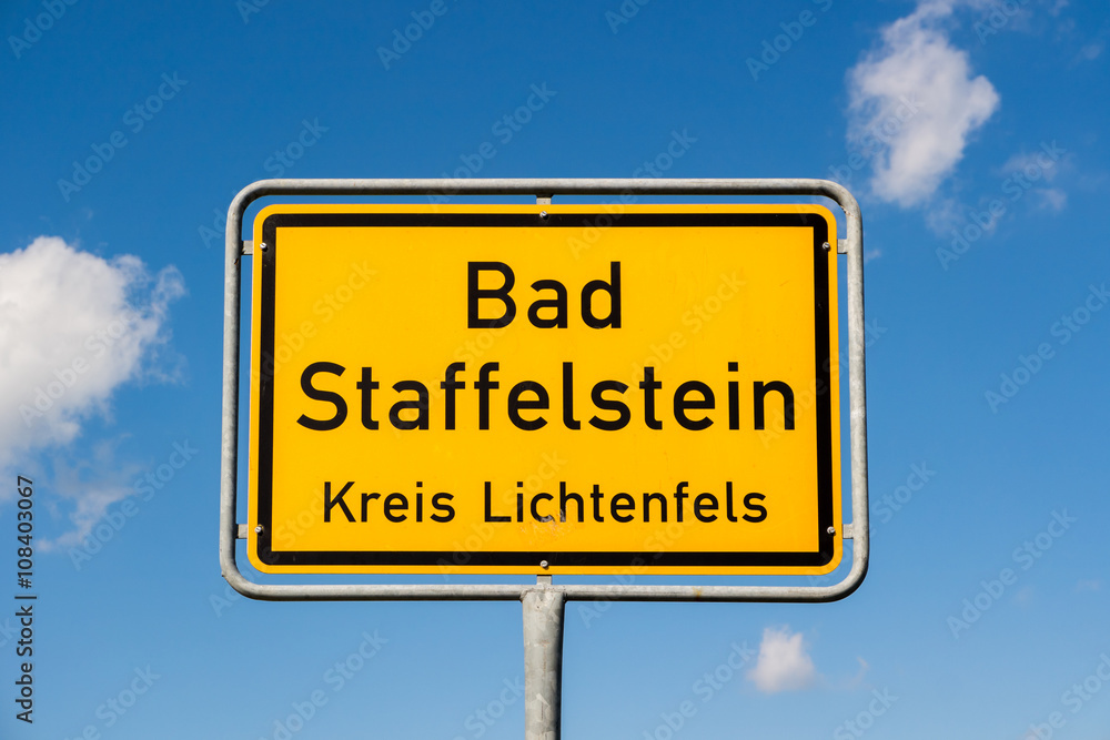 Bad Staffelstein Ortseingangsschild Bad Staffelstein Ortseingangsschild
