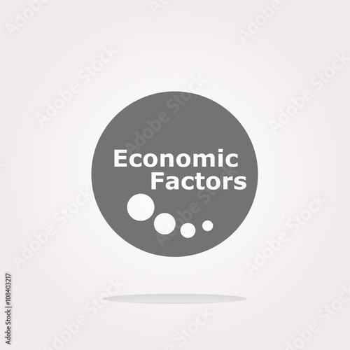 vector economic factors web button, icon isolated on white