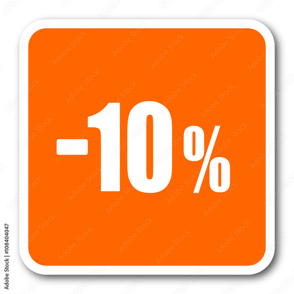 10 percent sale retail orange flat design modern web icon 10 percent sale retail orange flat design modern web icon