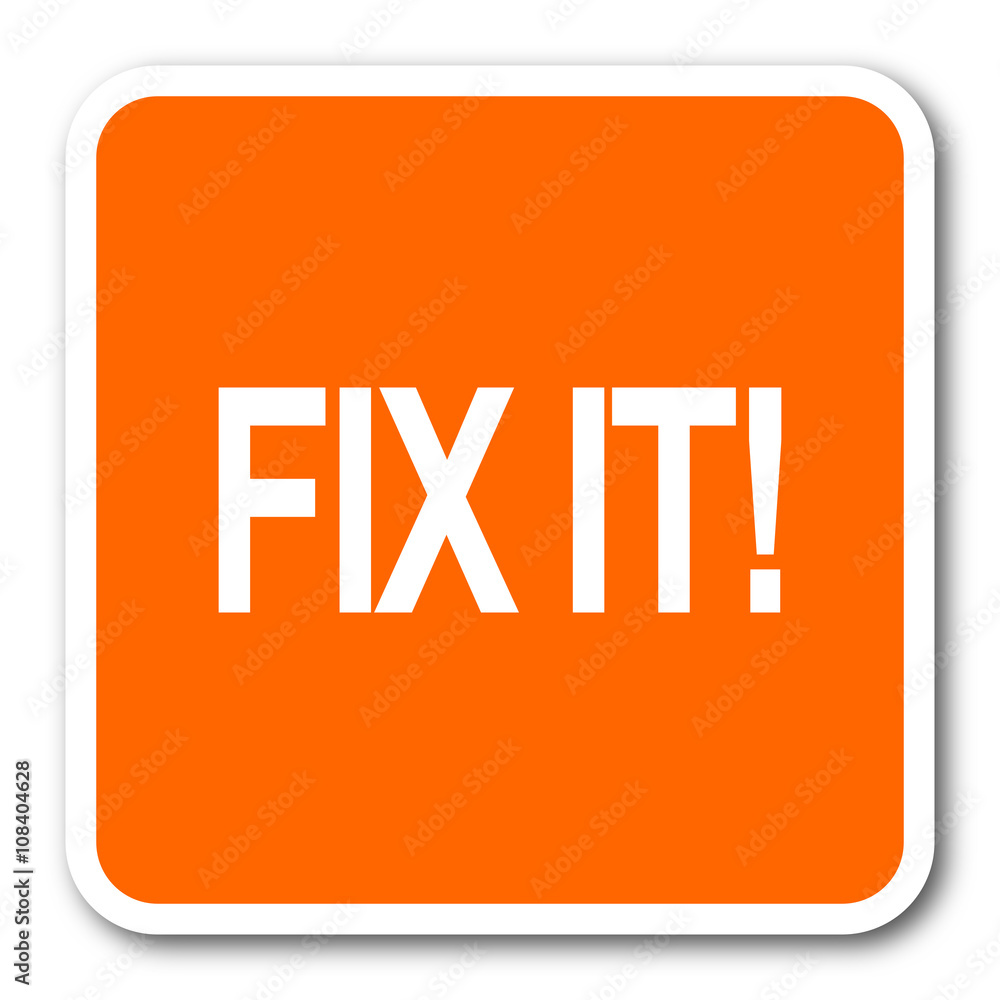 fix it orange flat design modern web icon fix it orange flat design modern web icon
