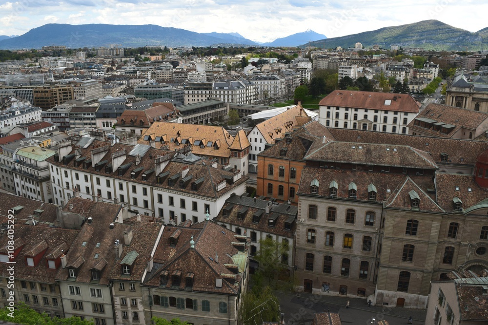 Old buildings in Geneva, Switzerland