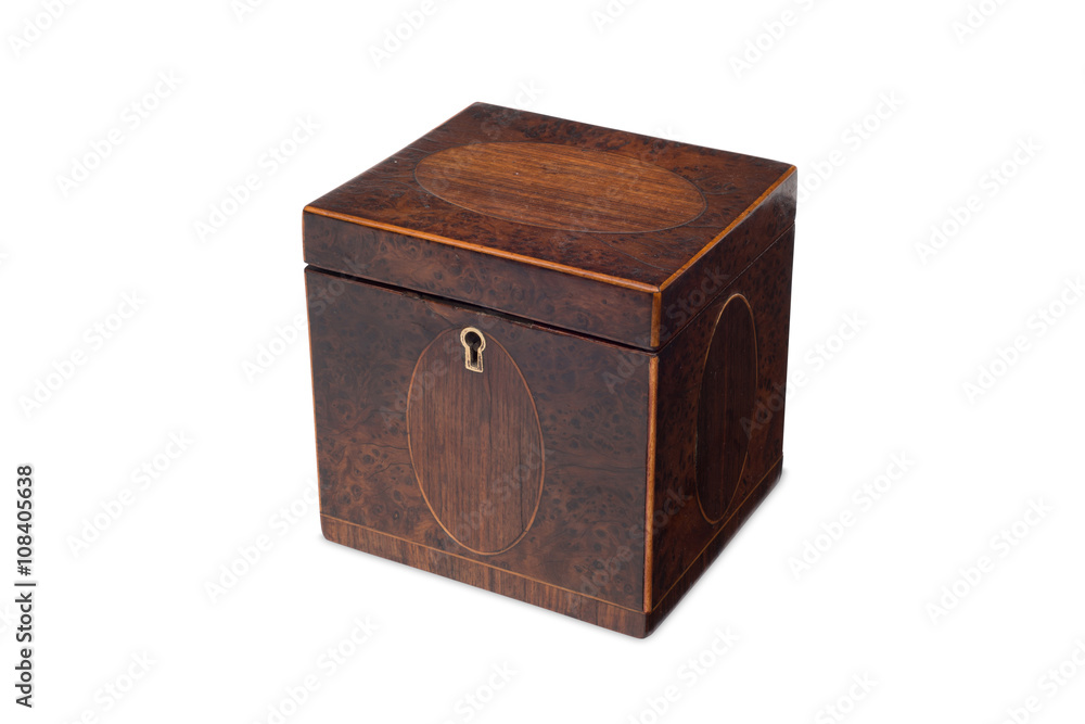 A Small Antique Wooden Tea Caddy A Small Antique Wooden Tea Caddy